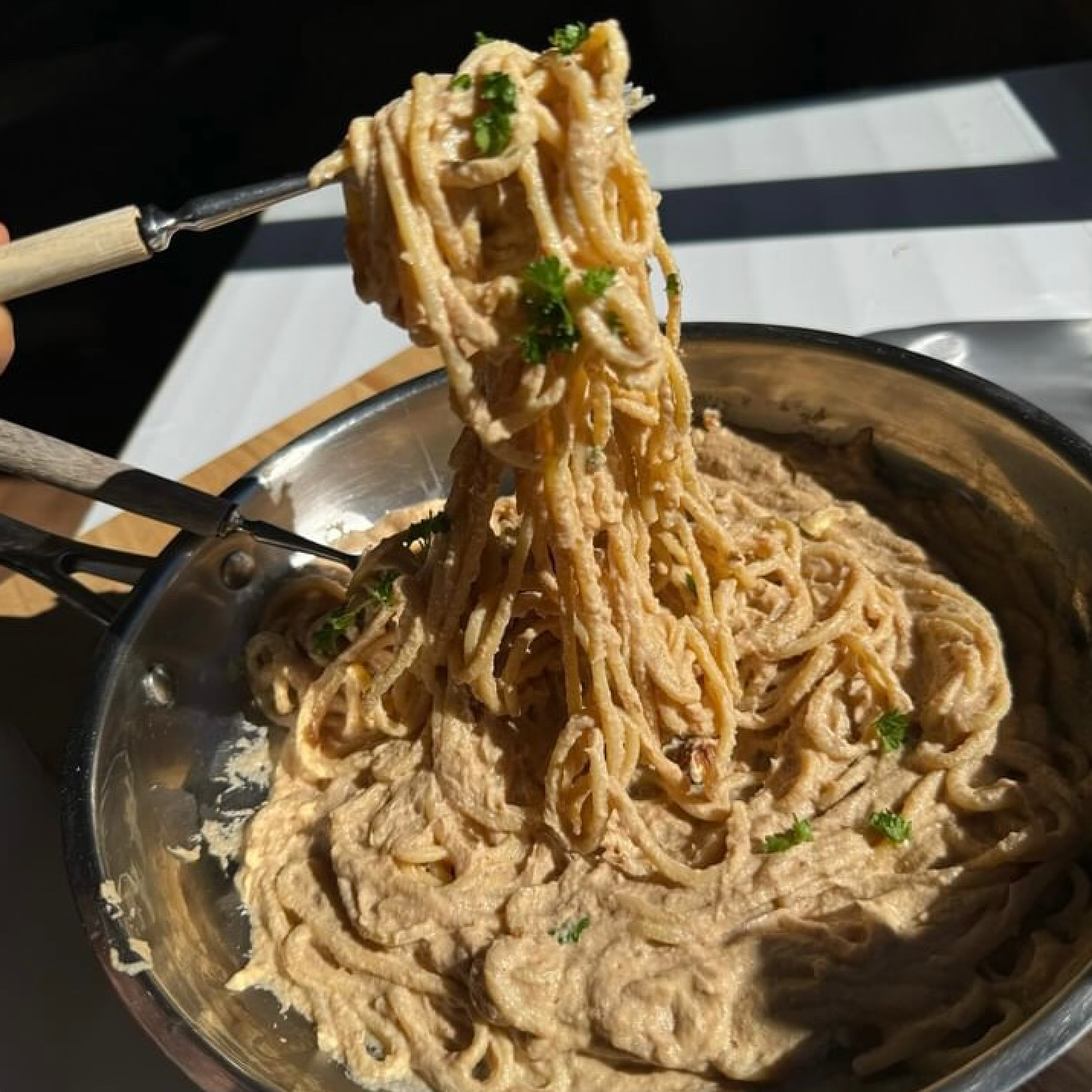 Creamy roasted cauliflower spaghetti 🍝