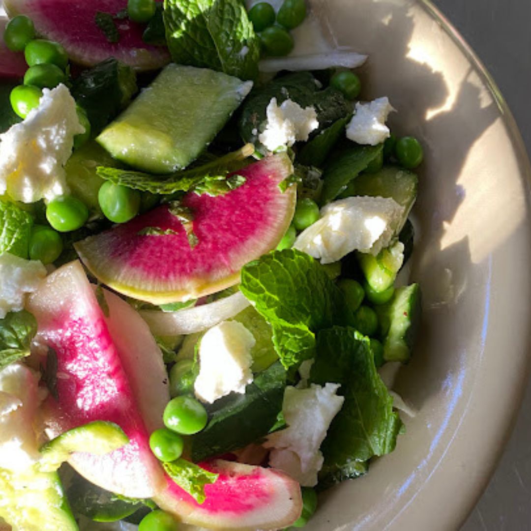 Fresh Pea & Mint Salad w/ Feta