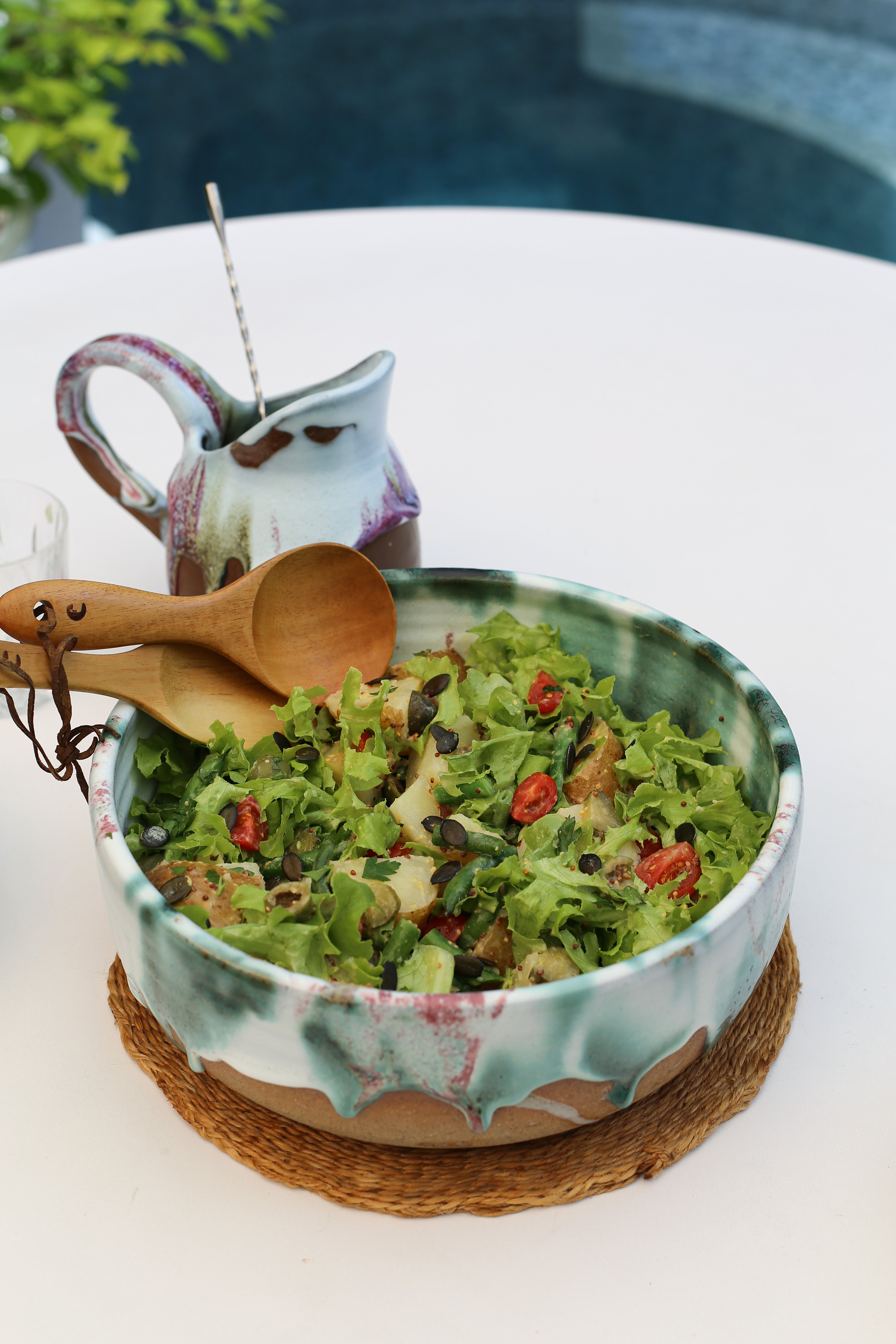 Organic Potato salad with Mustard Tahini Dressing