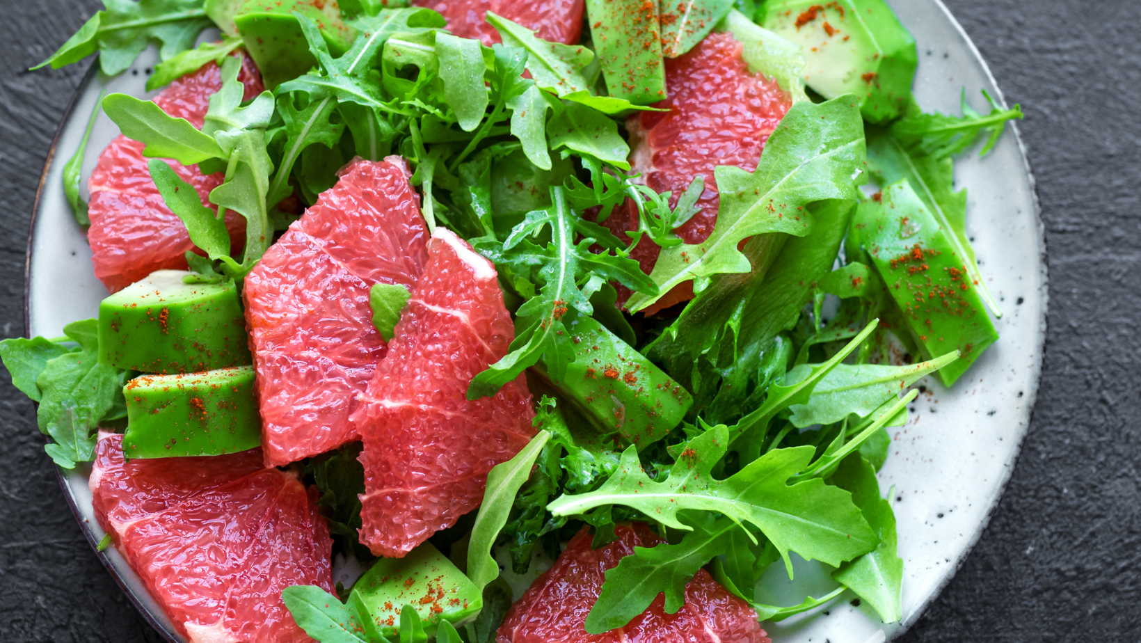 Grapefruit and Rocket Salad with Avocado & Cucumber