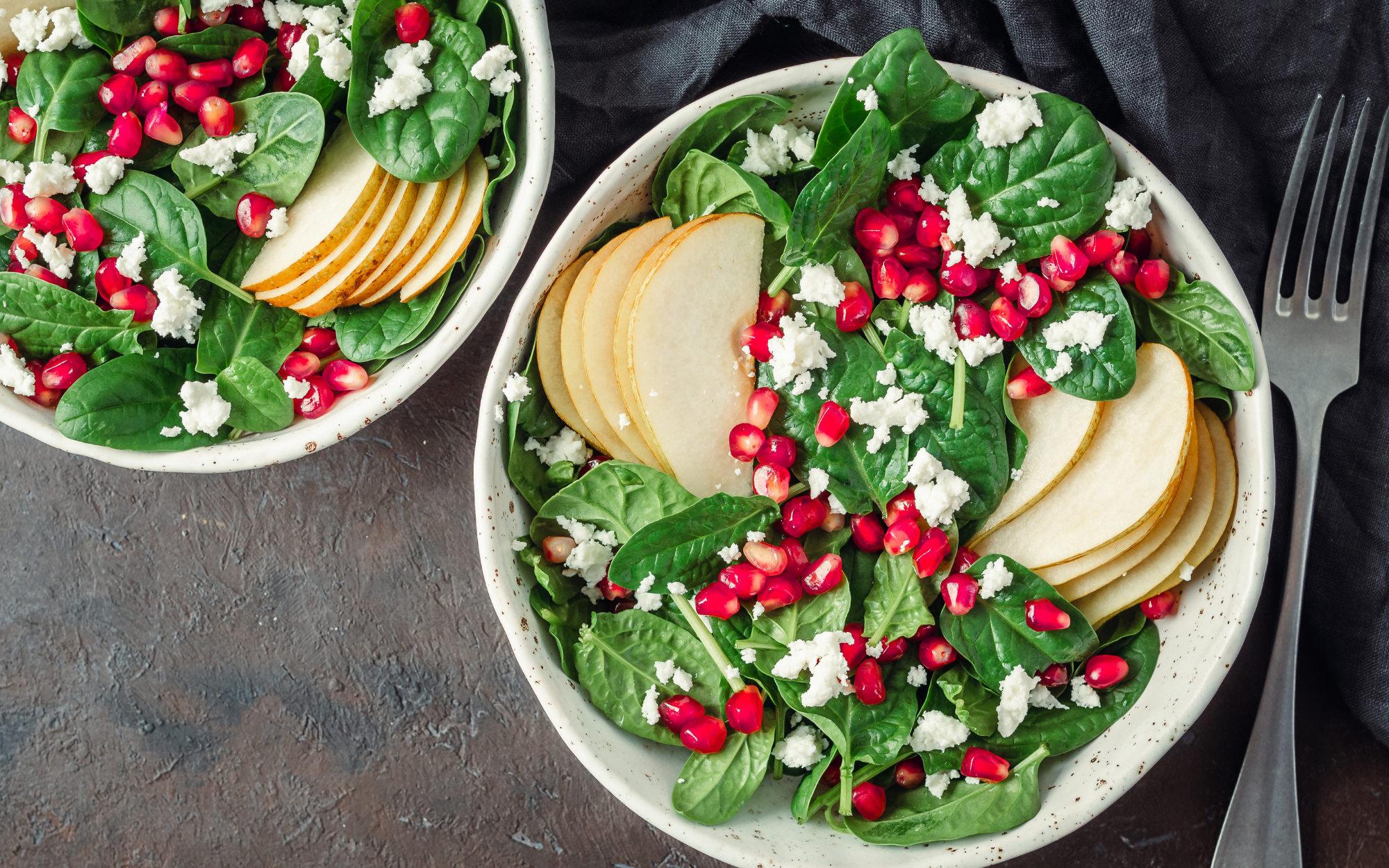 Pomegranate & Pear Salad with Ginger Dressing