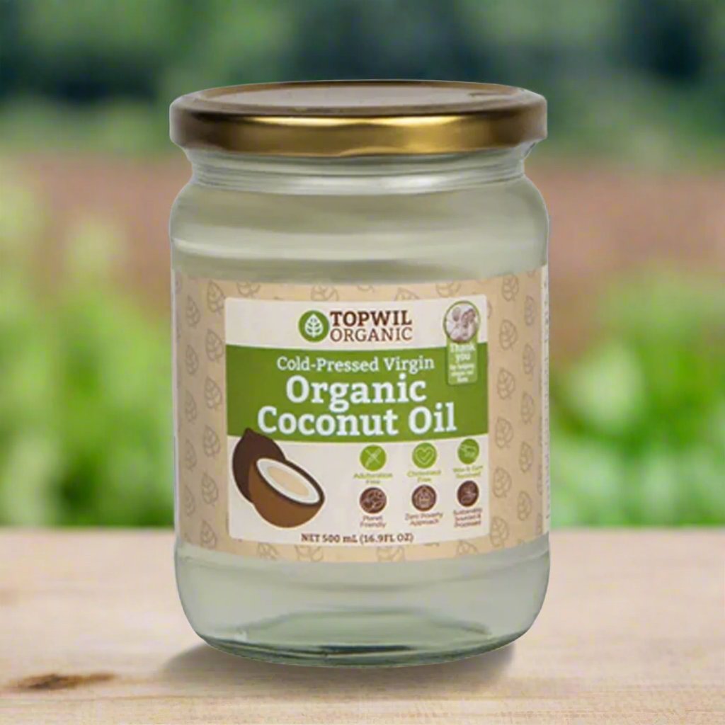 Organic Cold Pressed Virgin Coconut Oil 500ml - Topwil