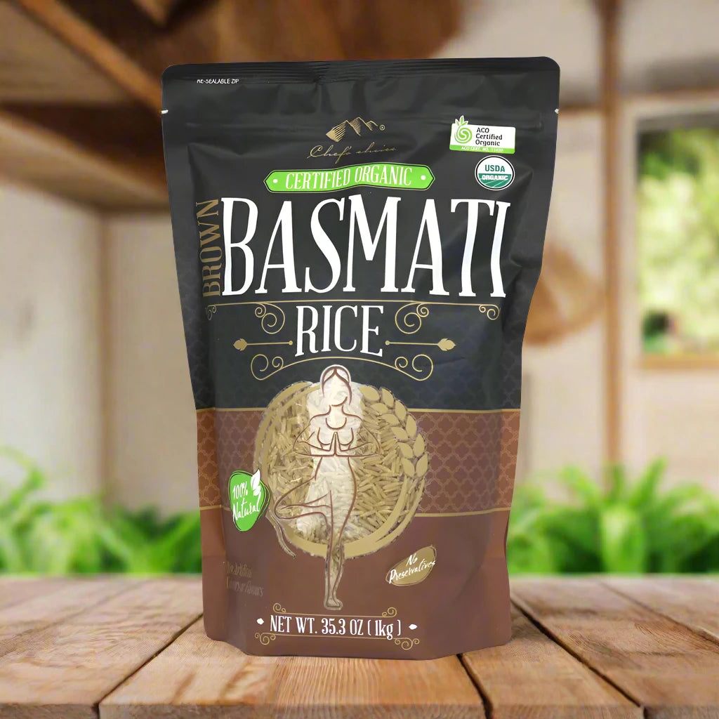 Organic BROWN Basmati Rice 1kg - Chefs Choice