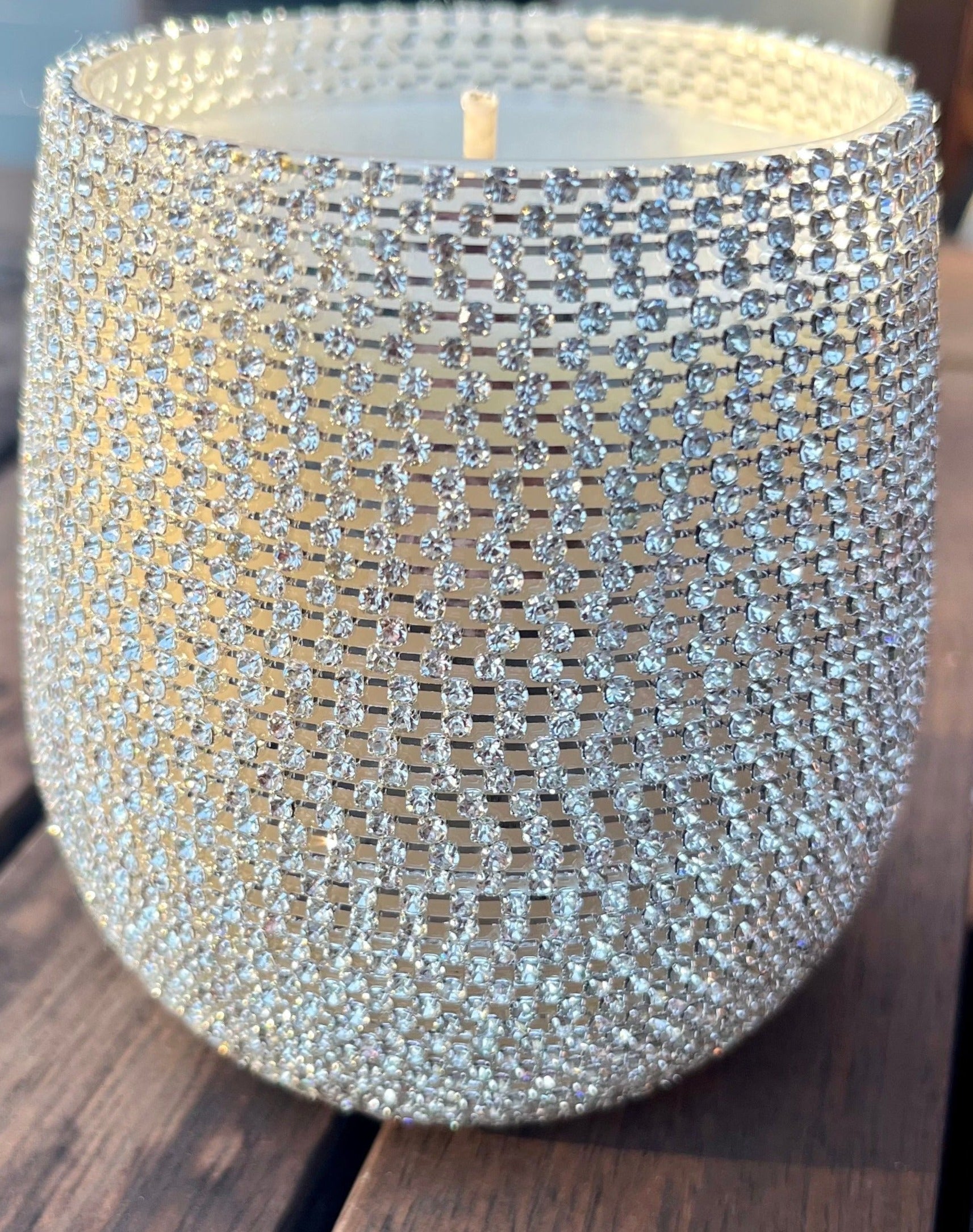 Local Handmade Natural Soy Wax & Coconut Oil Candle - Sparkly Silver