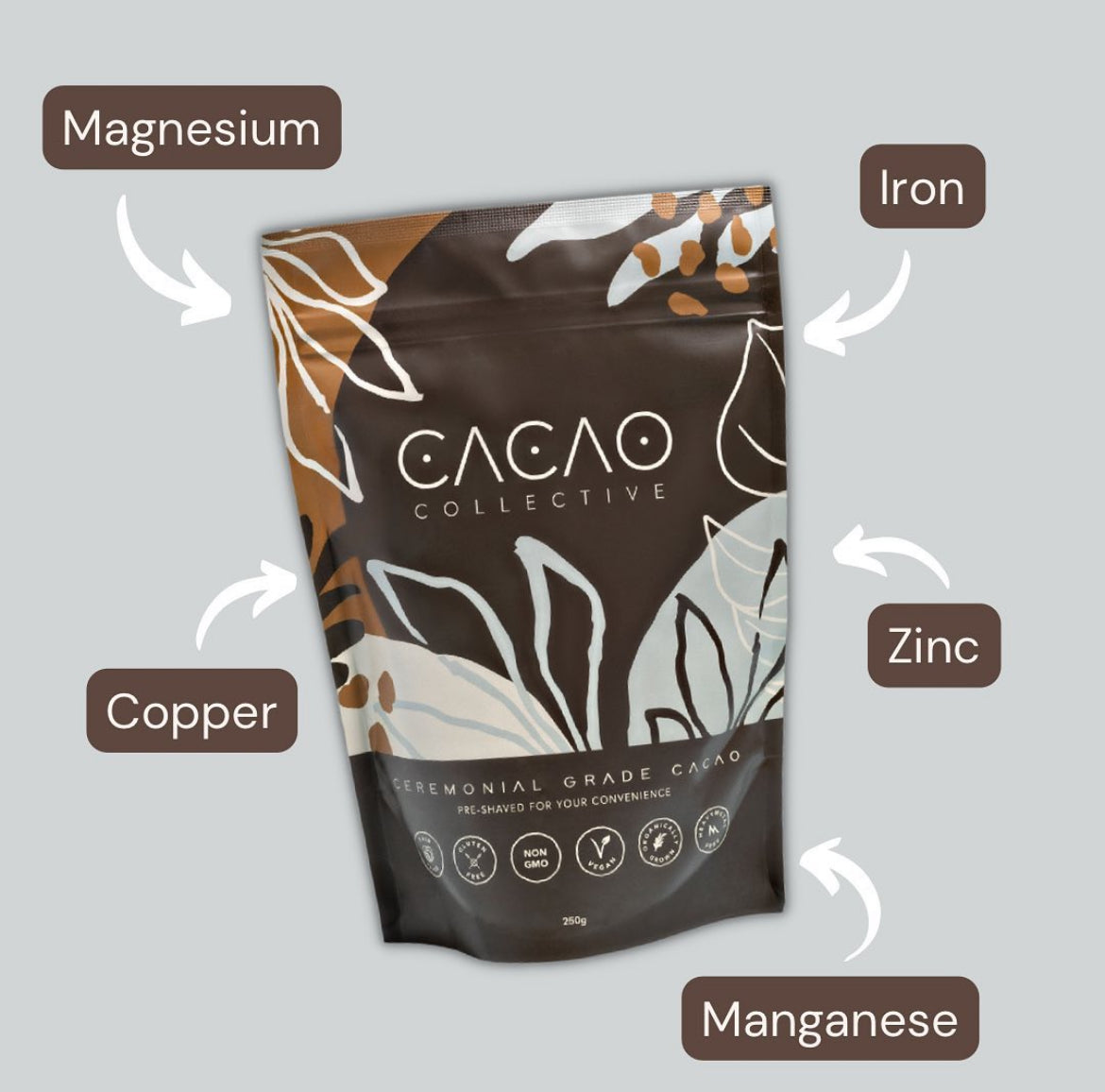 Organic Ceremonial Grade Cacao 250g - Cacao Collective