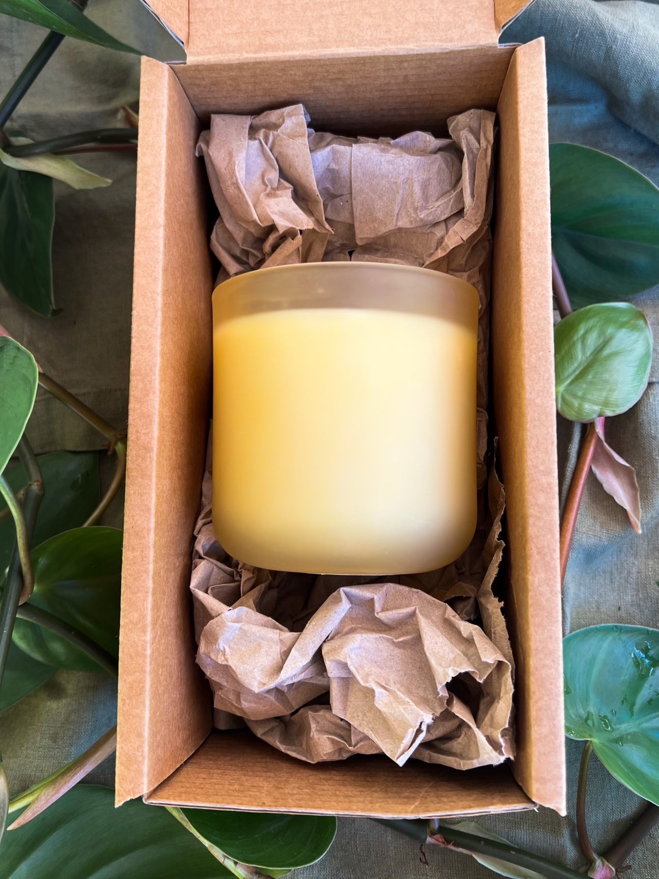 Local Handmade Natural Soy Wax & Coconut Oil Candle - Colour of Sunshine 40hrs