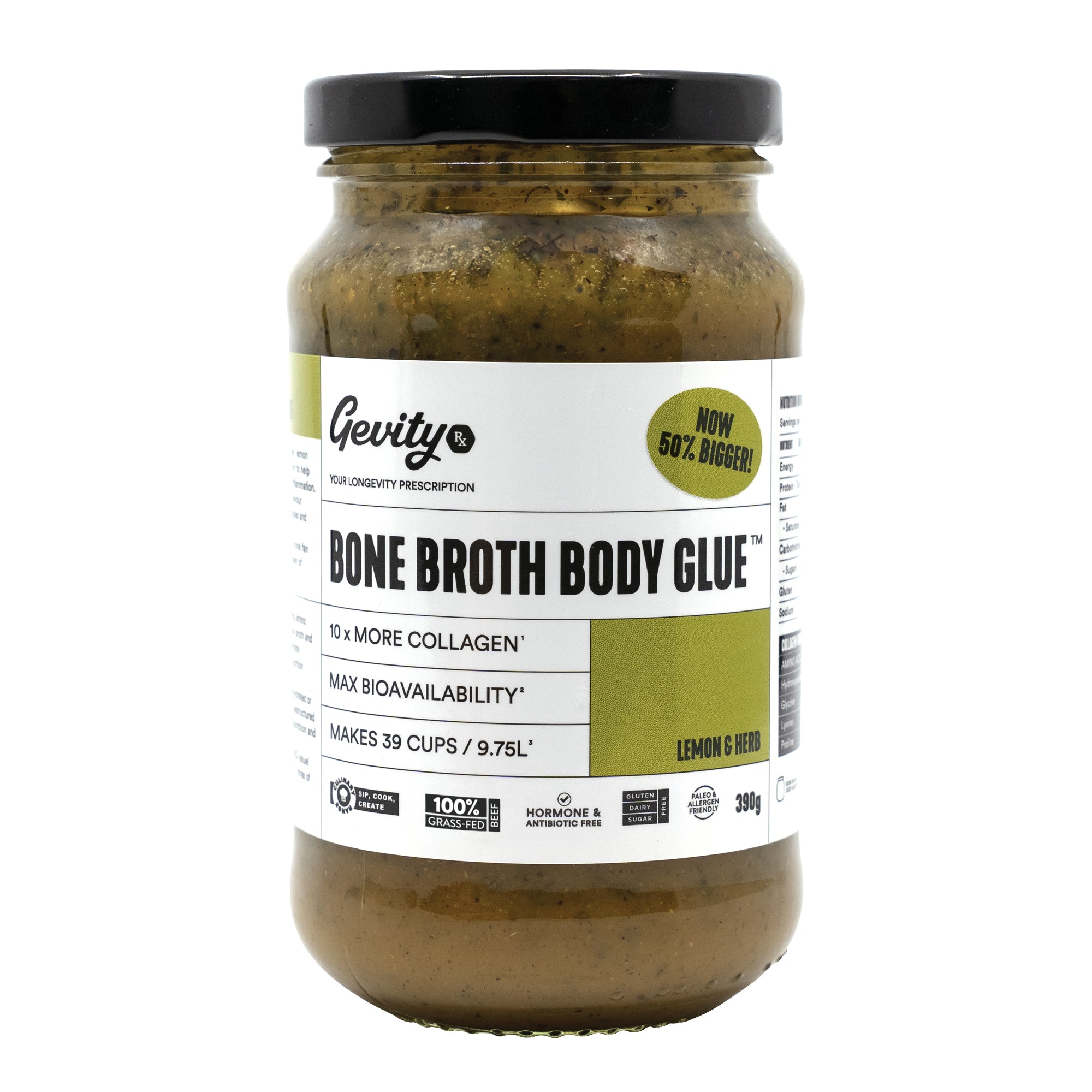 Gevity Rx -  Bone Broth Body Glue Lemon & Herb 390g *BACK IN STOCK*