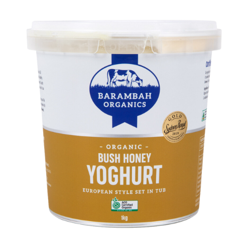 Organic Yoghurt – Bush Honey 1kg Barambah