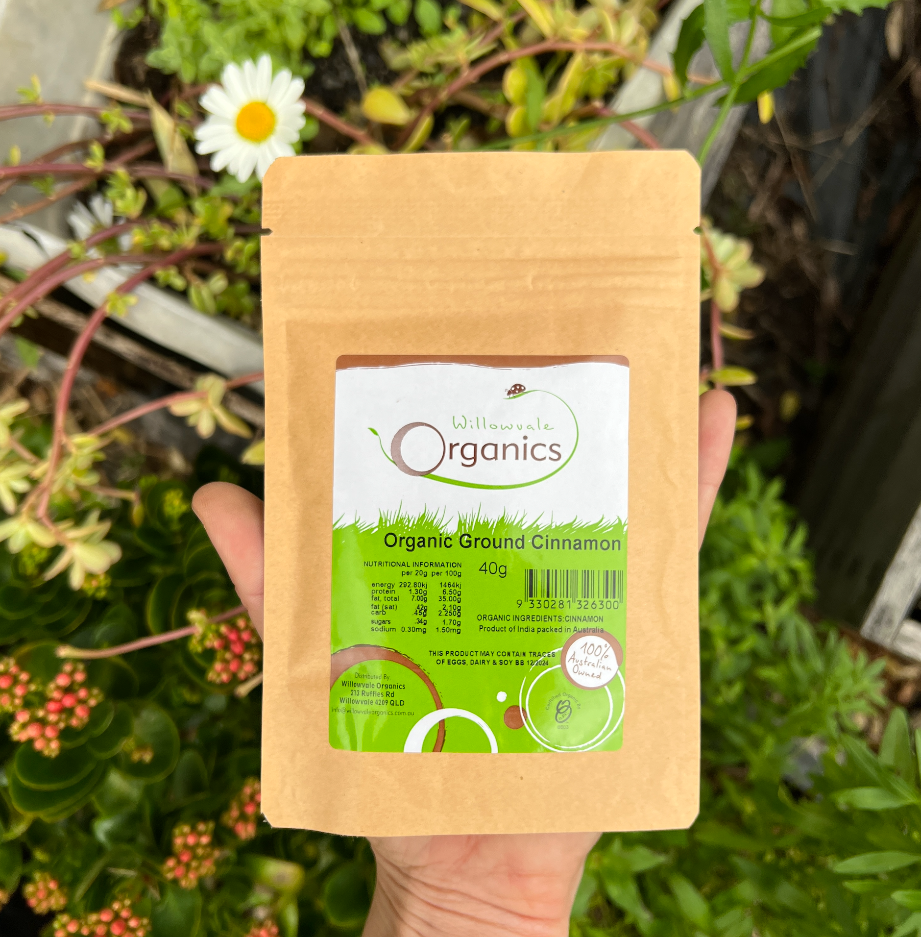 Certified Organic Ground Cinnamon 40g