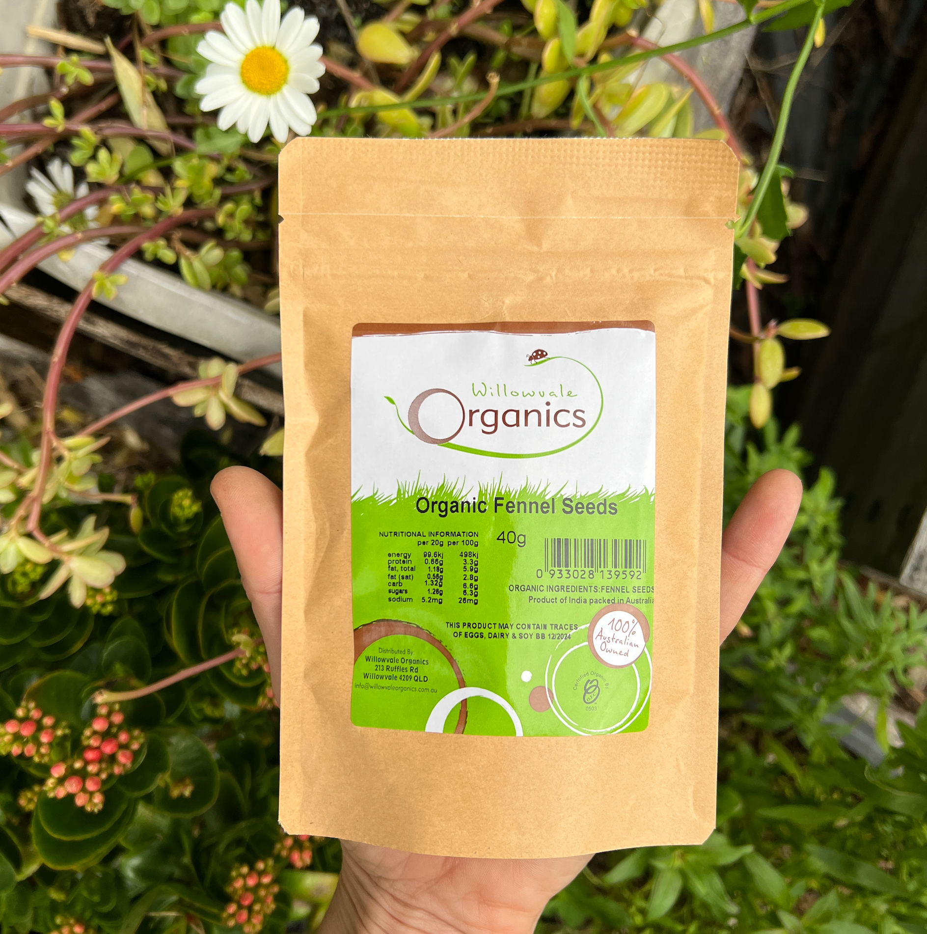 Certified Organic Fennel Seeds 40g