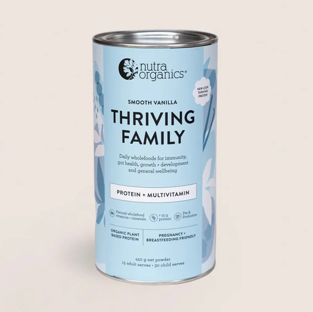 Thriving Protein For The Family - Smooth Vanilla 450g - Nutra Organics