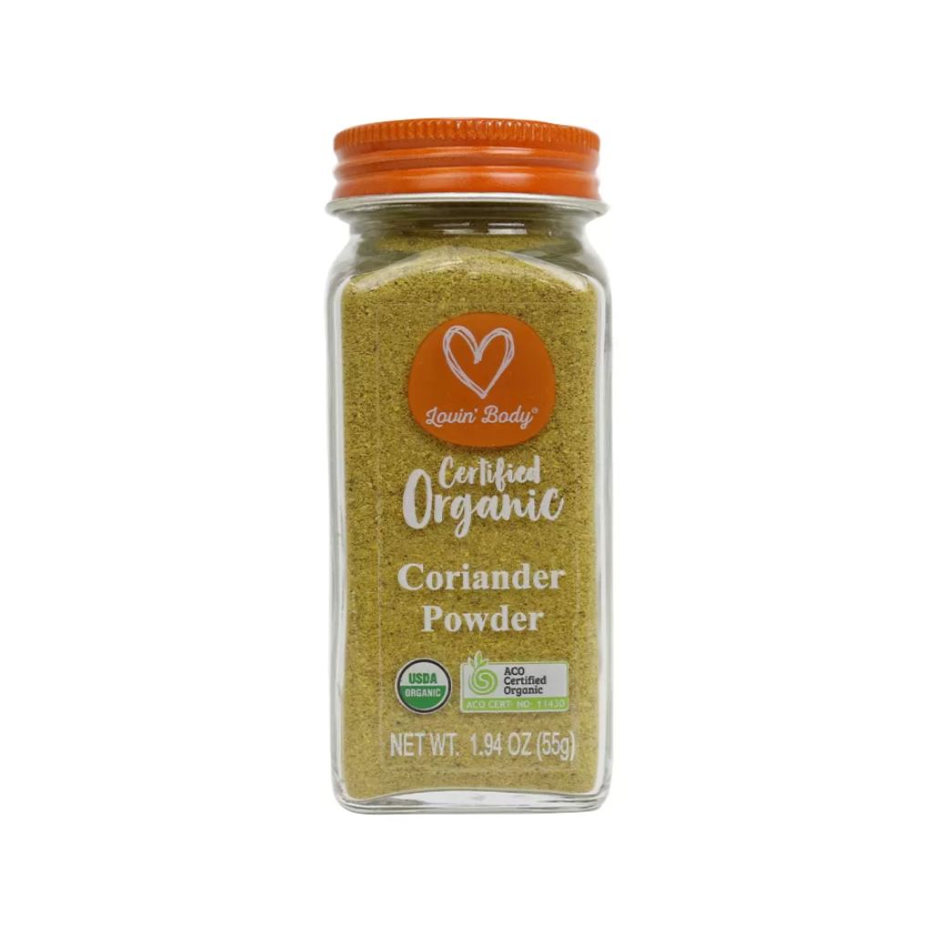 Organic Ground Coriander Powder 63g - Lovin Body