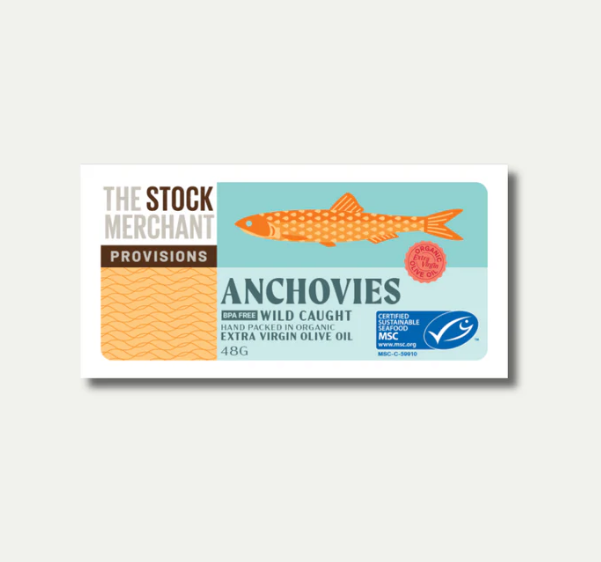 Wild Caught Anchovies in OEVOO 48g - The Stock Merchant