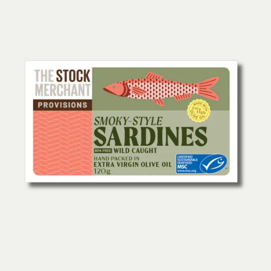 Wild Smokey Sardines in OEVOO 120g - The Stock Merchant