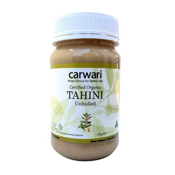 Unhulled Tahini Certified Organic 375g - Carwari