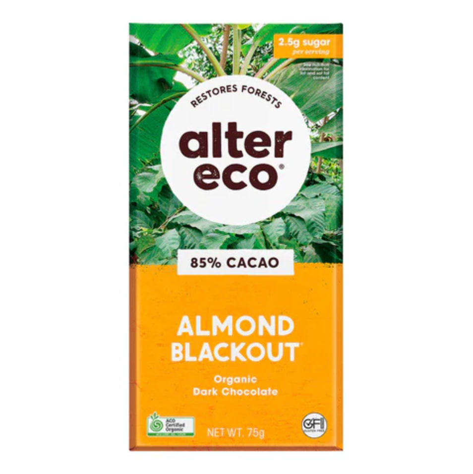 Alter Eco - Organic Almond Blackout 85% Cacao Chocolate