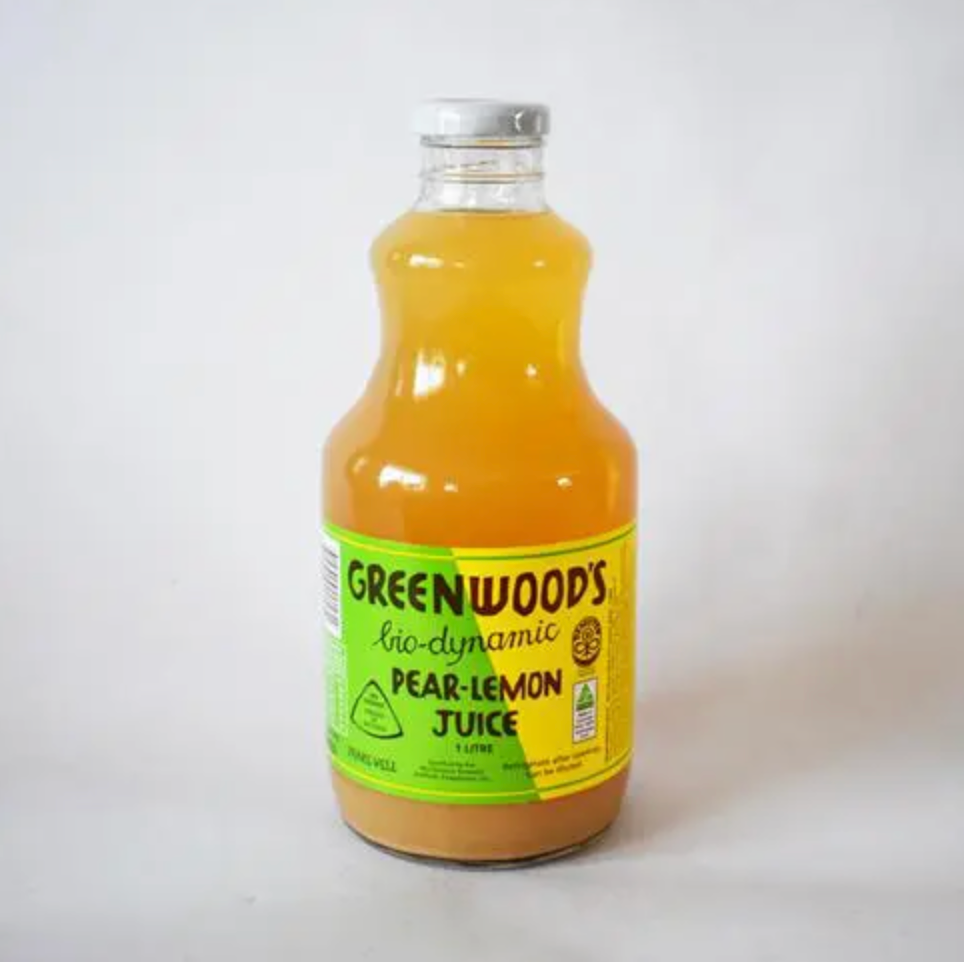 Organic Pear & Lemon Juice 1L - Greewoods