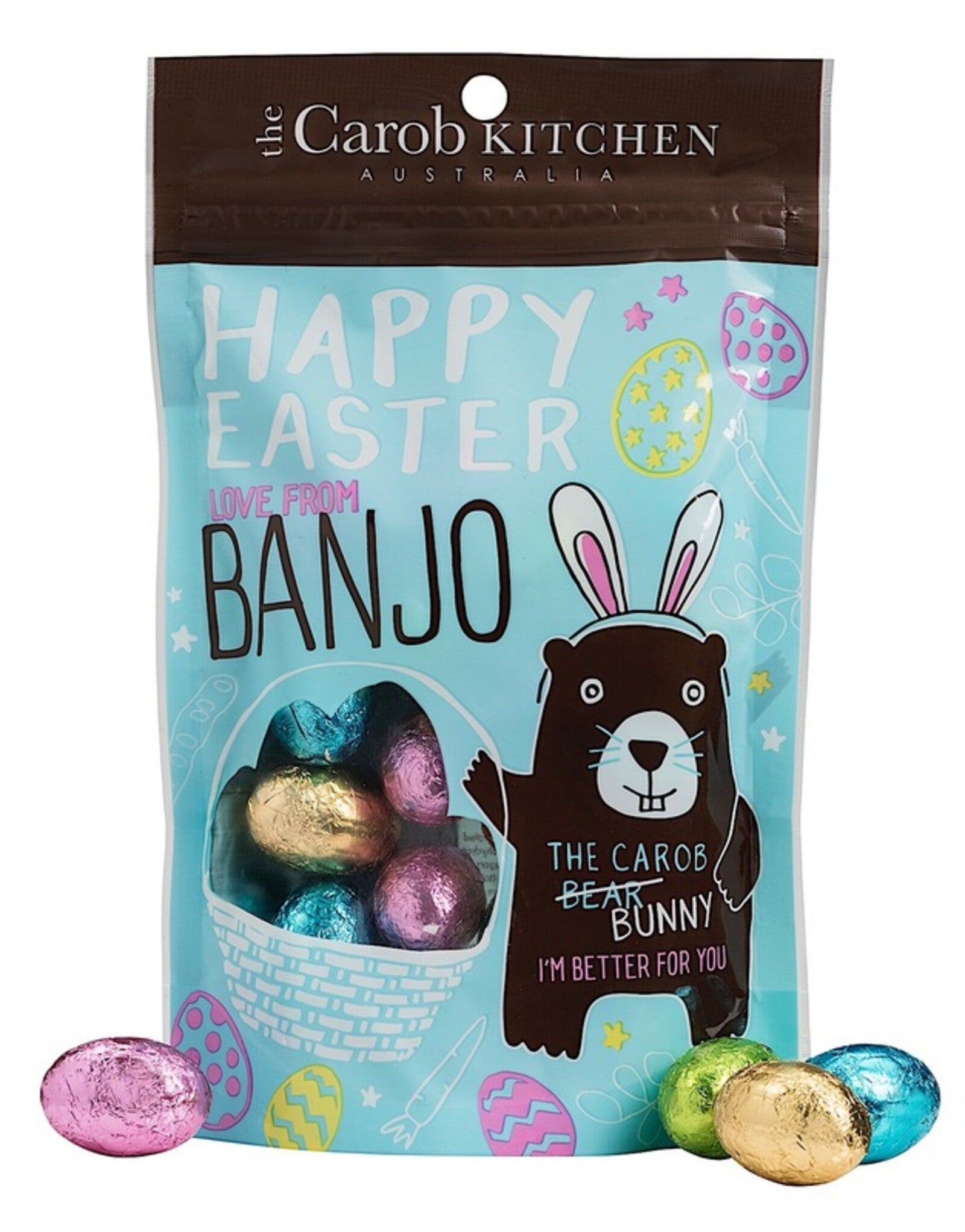 Easter Hunt Banjo Bunny Eggs  140g bag- The Carob Kitchen