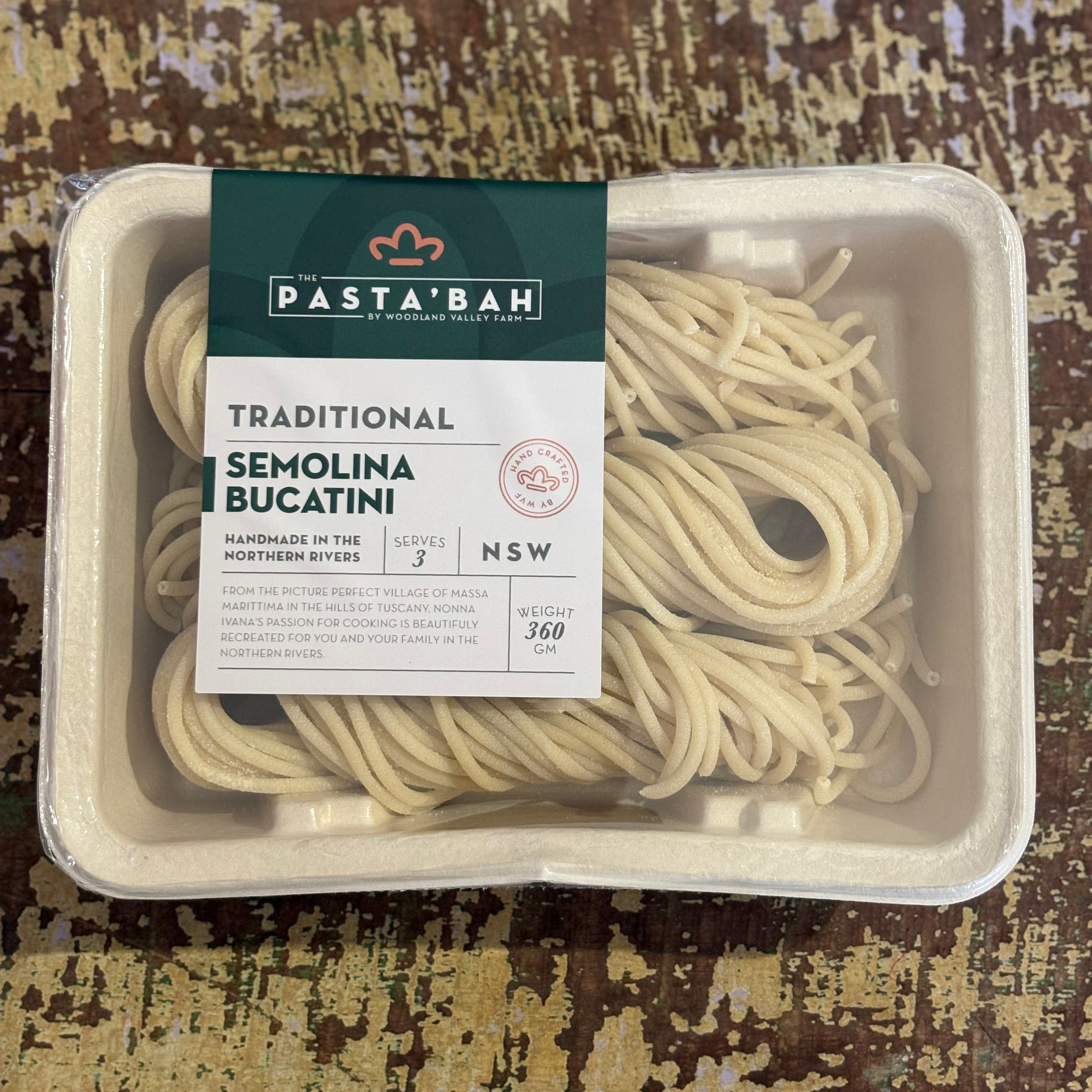 Fresh Semolina Bucatini Spaghetti - Vegan 360g - LOCAL HANDMADE PASTA