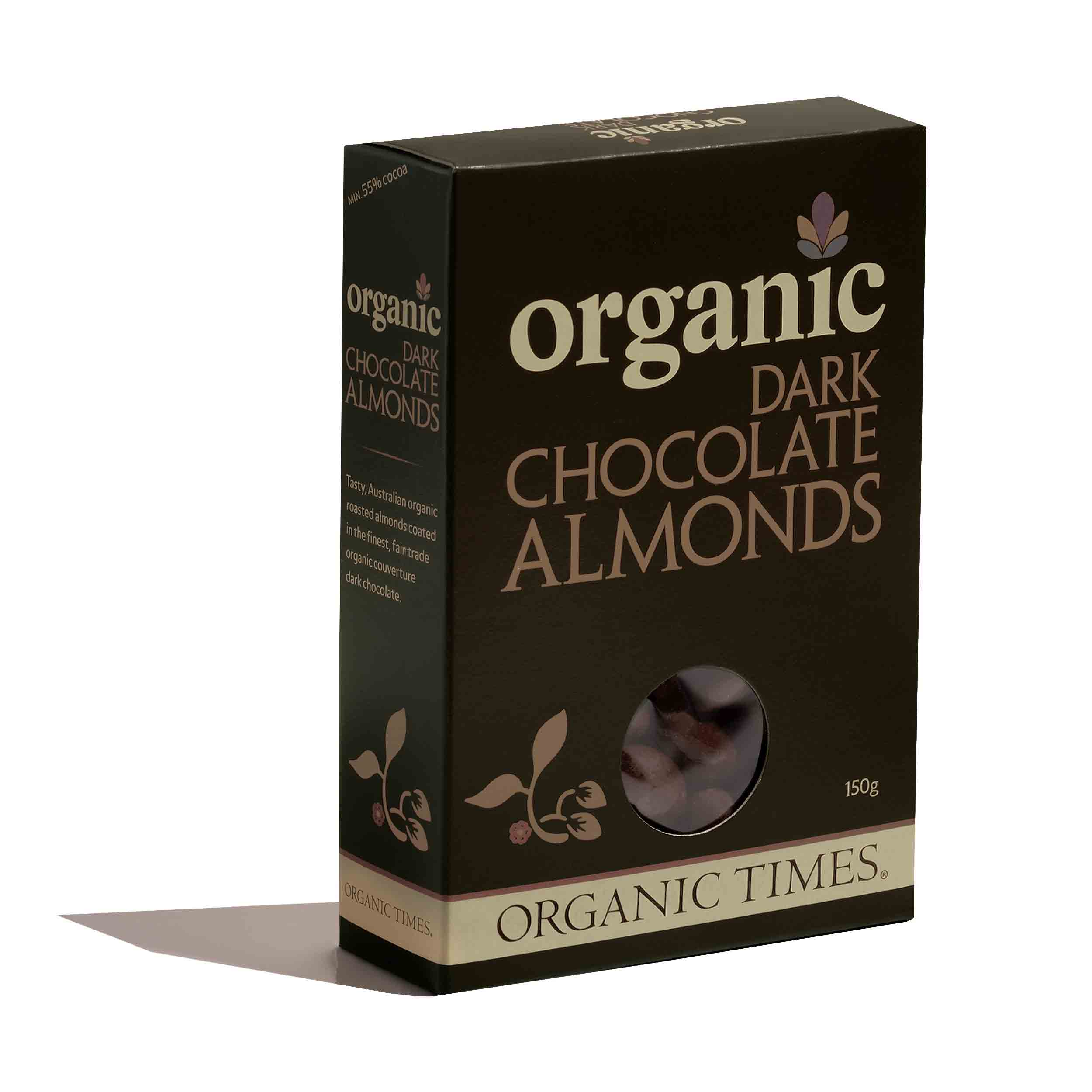 Organic Dark Chocolate Covered Almonds 150g