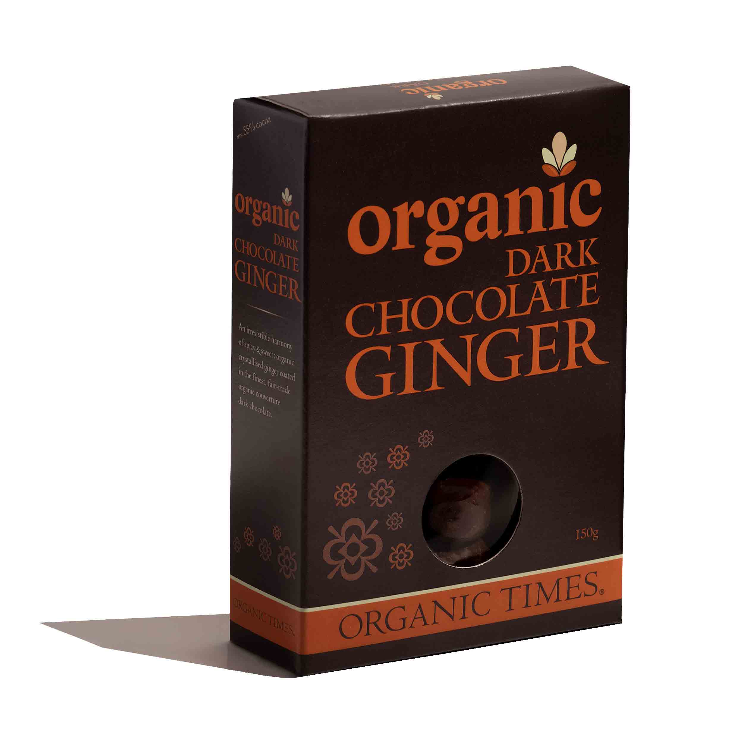 Organic Dark Chocolate Covered Ginger 150g