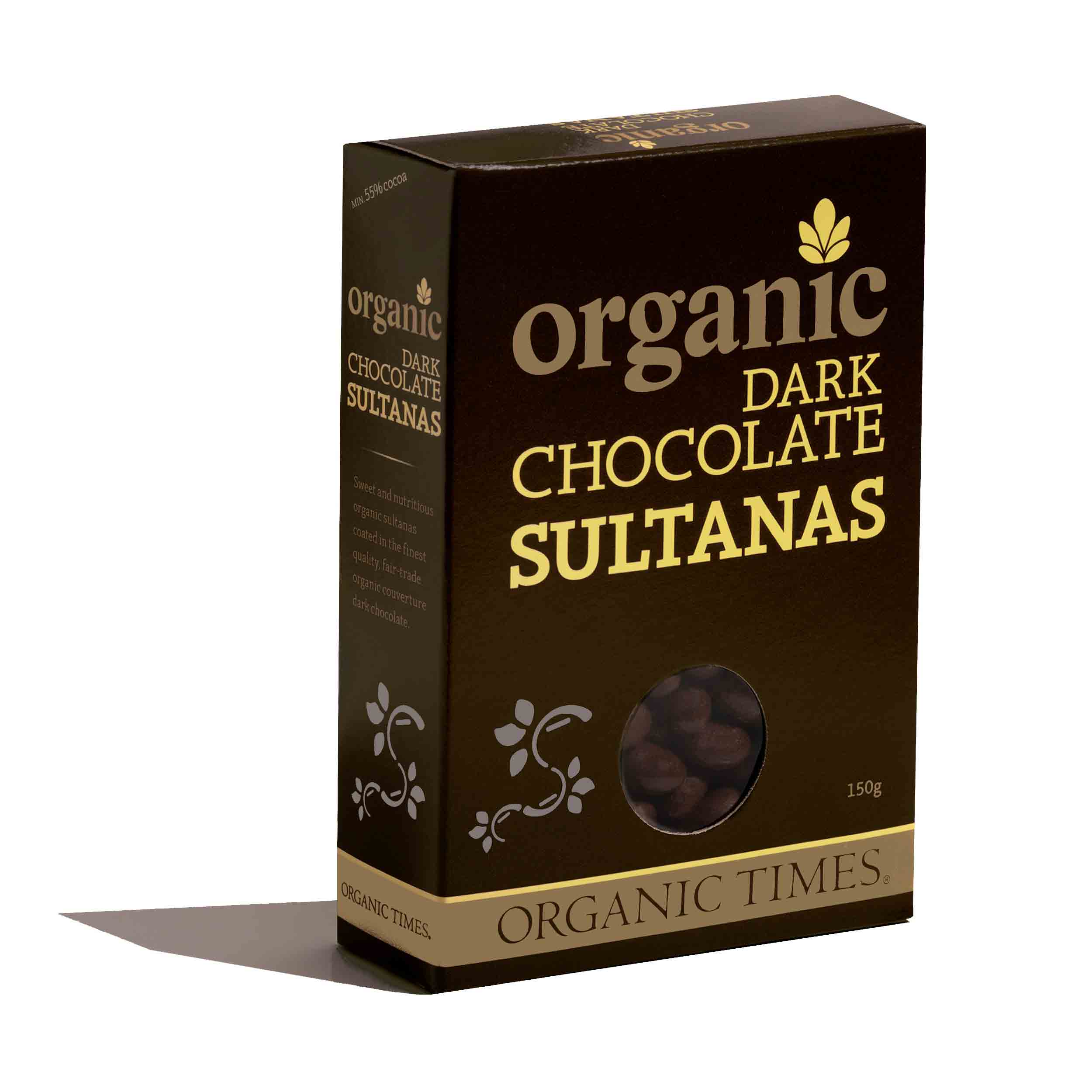 Organic Dark Chocolate Covered Sultanas 150g