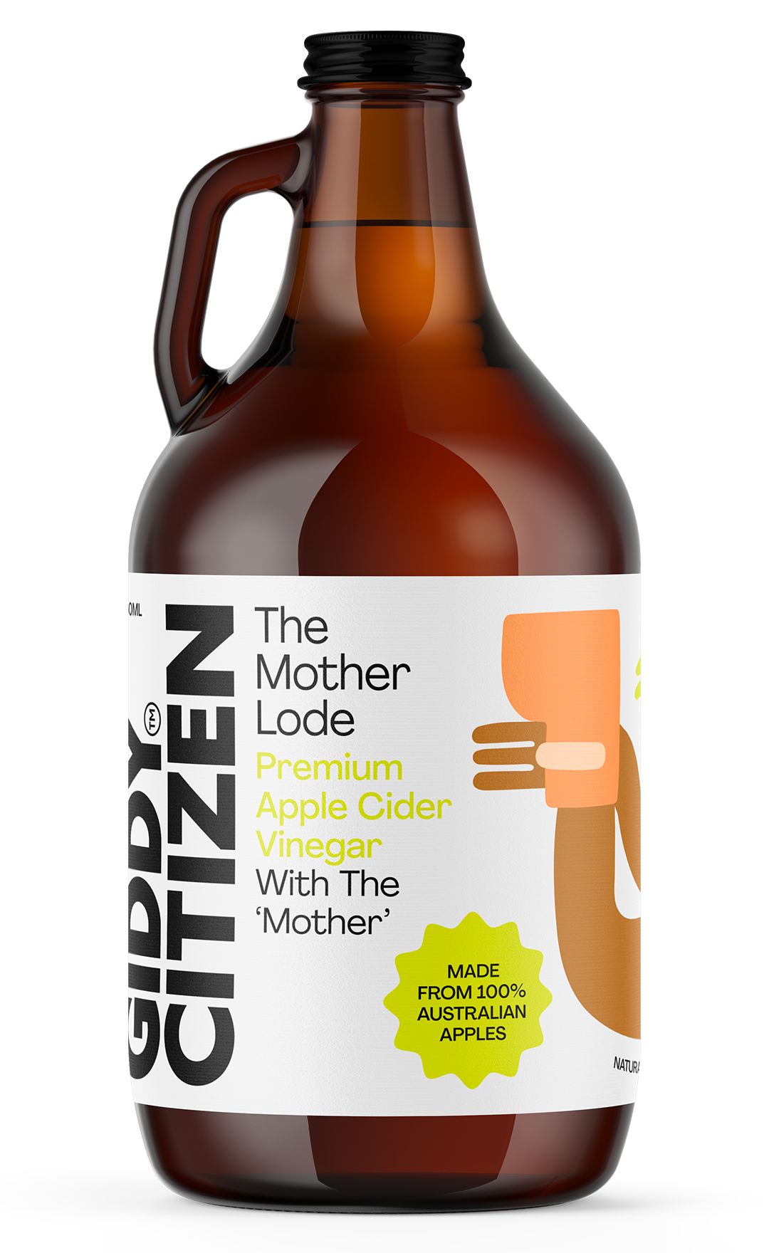 The Mother Lode - Organic Apple Cider Vinegar with the "Mother" 950ml Giddy Citizen