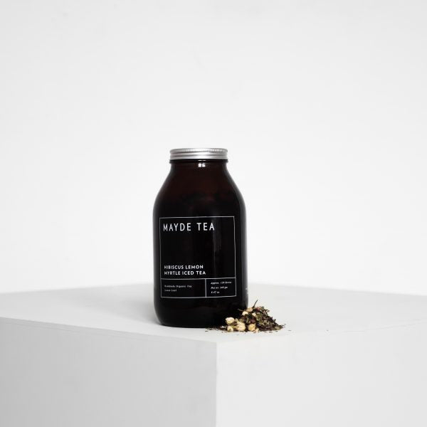 MAYDE TEA Hibiscus Lemon Myrtle Iced Tea  AMBER JARS - 120 SERVES