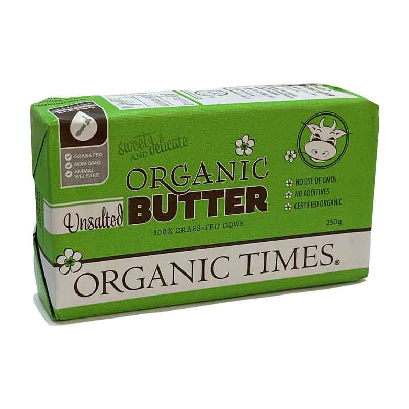 Organic Butter Unsalted 250g - Organic Times
