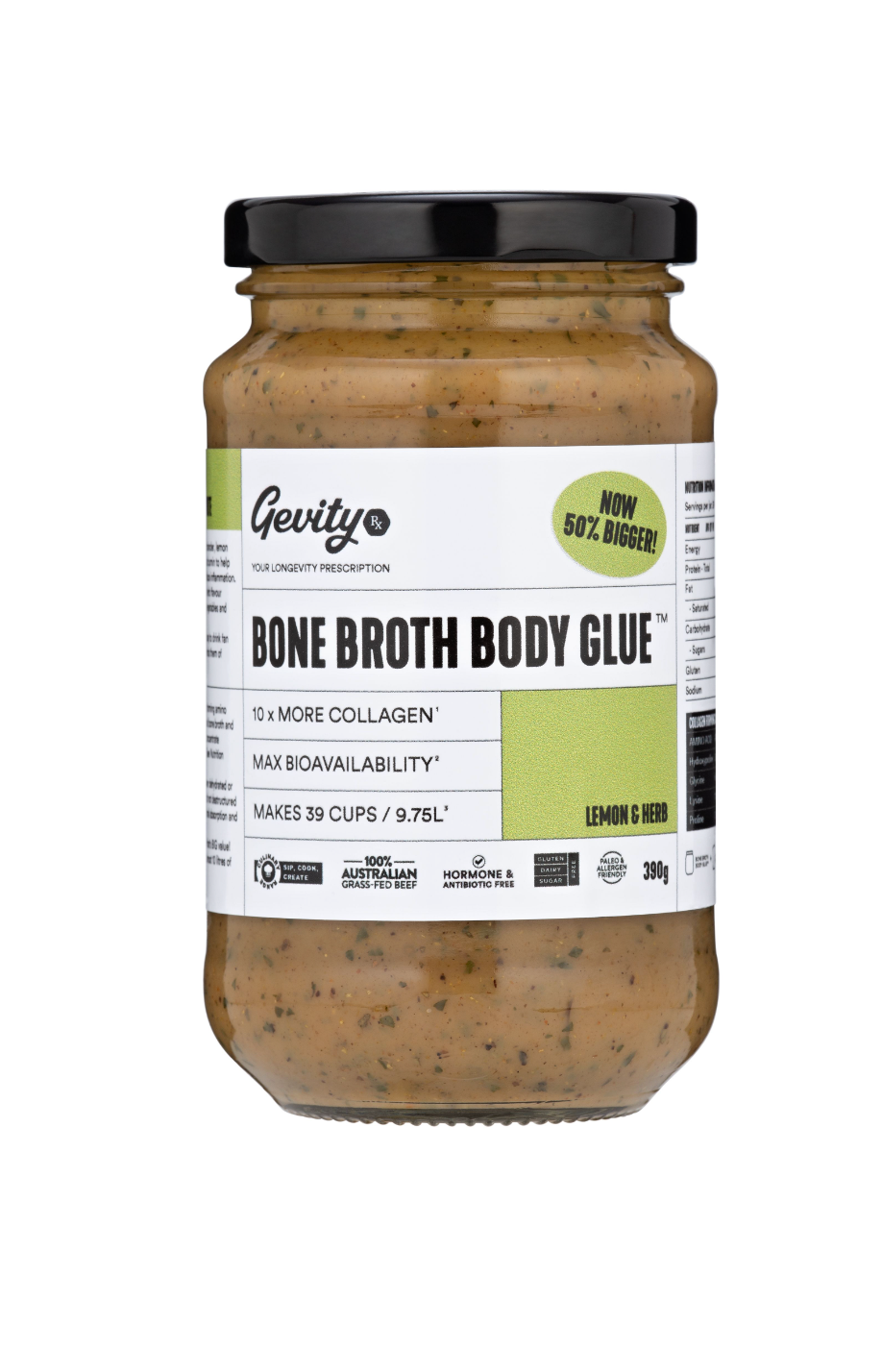 Gevity Rx - Bone Broth Body Glue Lemon & Herb 390g