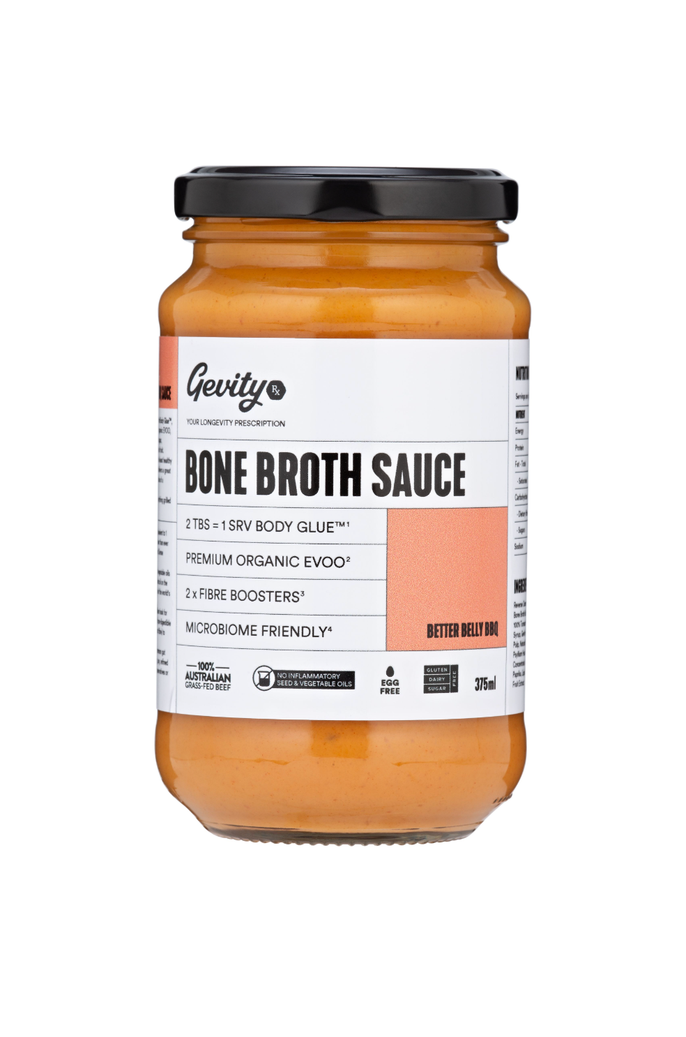 Gevity Rx - Better Belly BBQ Mayo Bone Broth Sauce 375ml