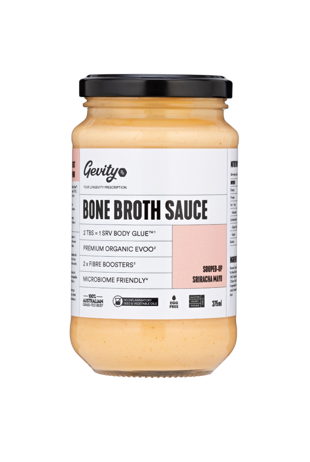 Gevity Rx - Sriracha Mayo Bone Broth Sauce 375ml