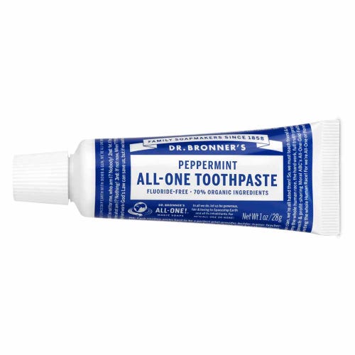 DR. BRONNERS Peppermint Toothpaste - Travel Size 28g