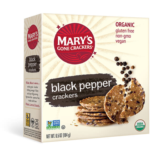 MARY'S GONE CRACKERS Black Pepper Crackers  184g