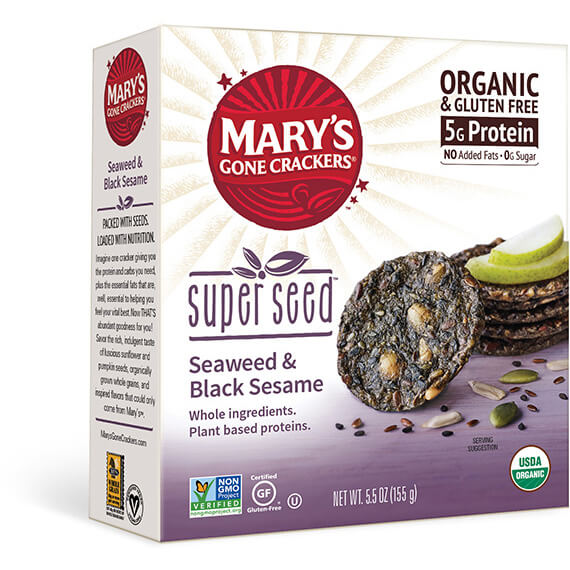 MARY'S GONE CRACKERS Super Seed - Seaweed Sesame Crackers   155g