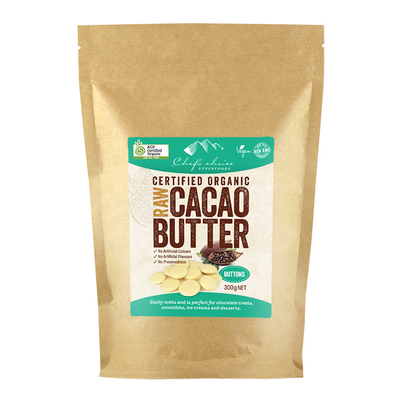 CHEF'S CHOICE Organic Raw Cacao Butter Buttons  300g