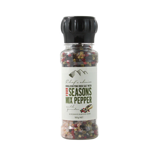 CHEF'S CHOICE Himalayan Pink Rock Salt with Four Seasons Mix Pepper
