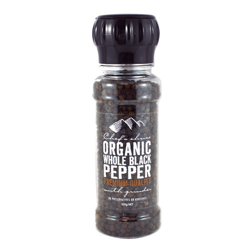 CHEF'S CHOICE Himalayan Organic Black Pepper with Grinder
