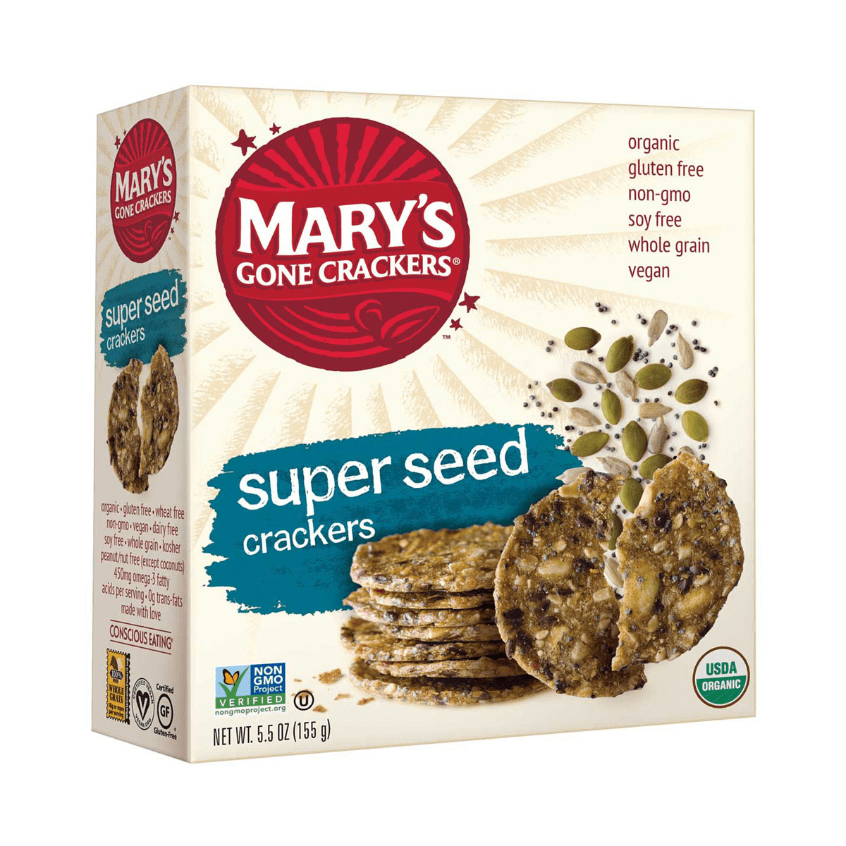 Mary's Gone Crackers - Super Seed Classic Crackers 155g
