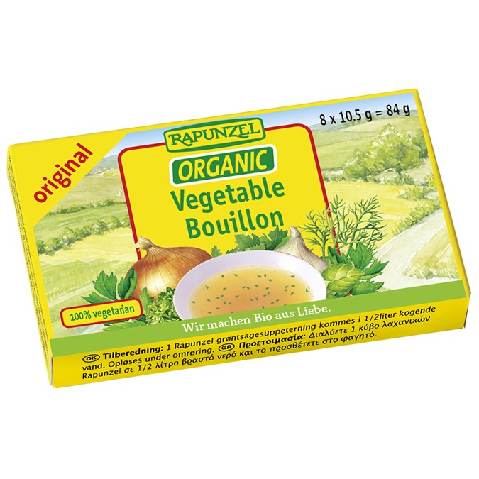 CERES ORGANICS Rapunzel Vegetable Bouillon Cubes Original w/ Sea Salt  8x10.5g