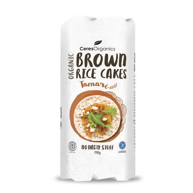 CERES ORGANICS Ceres Organic Brown Rice Cakes - Tamari Soy  G/F  110g
